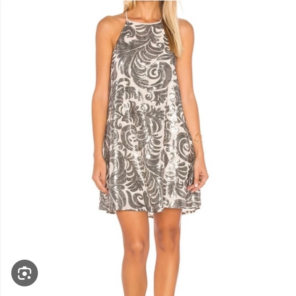 Show Me Your MuMu Monochrome Swirl Mini Dress